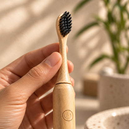 Natural Bamboo Electric Toothbrush Heads - 3 Pack
