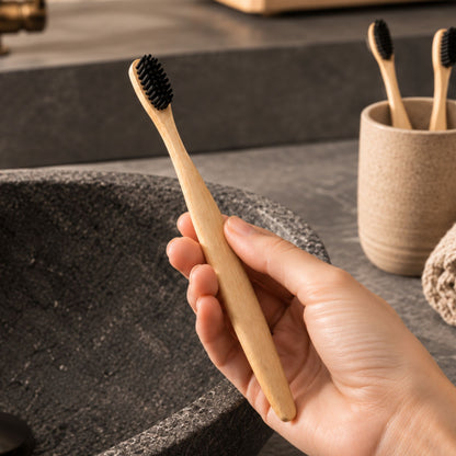 Natural Bamboo Toothbrush - Toxin and Microplastic Free