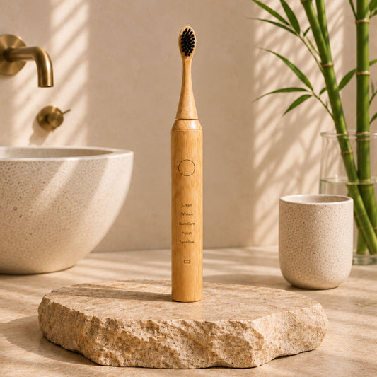 Bamboo Sonic Toothbrush - Brush With Less Microplastics