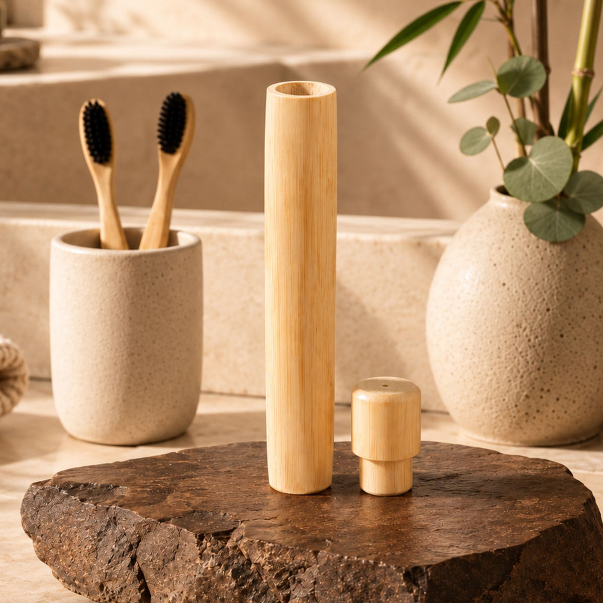 Natural Bamboo Toothbrush Case