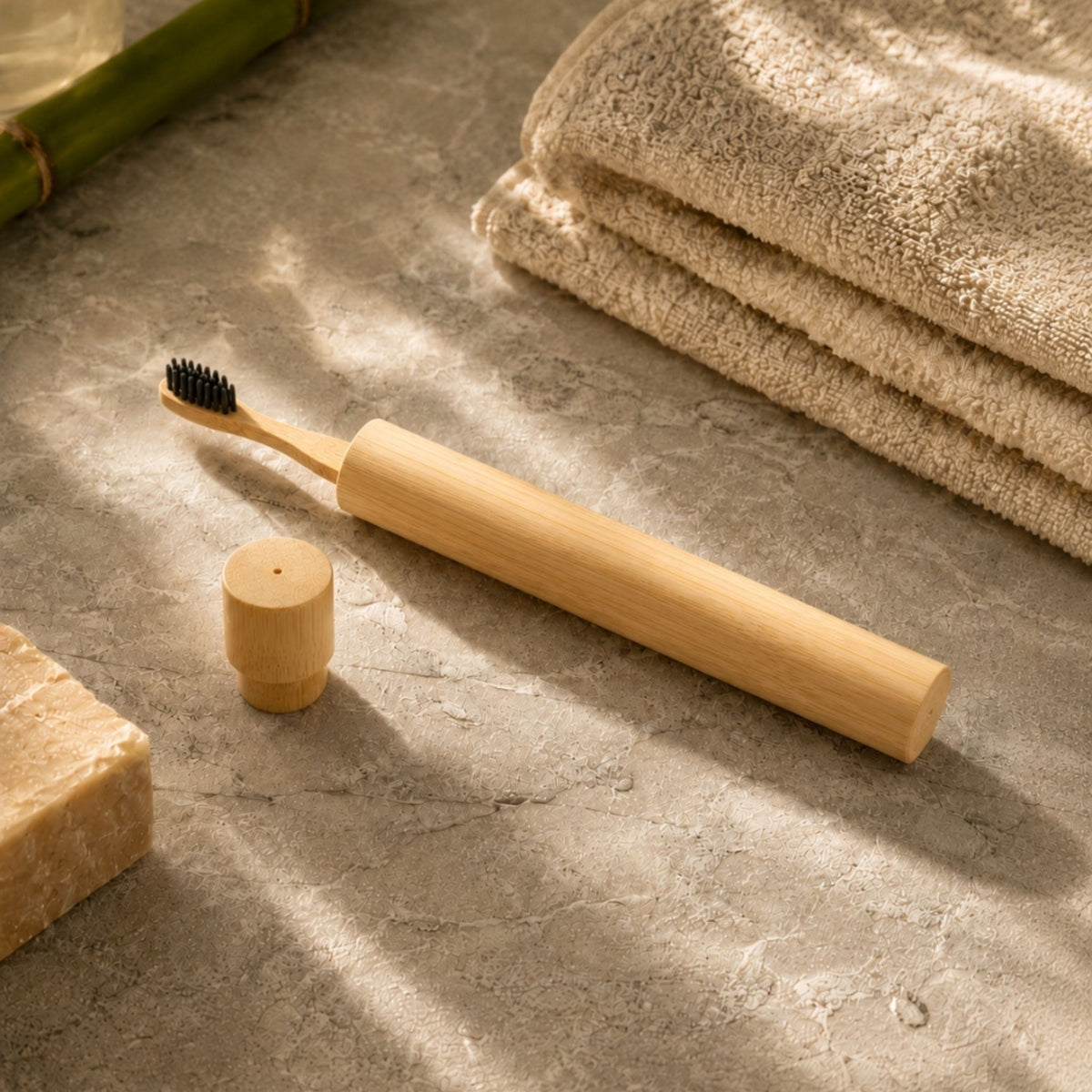 Natural Bamboo Toothbrush Case