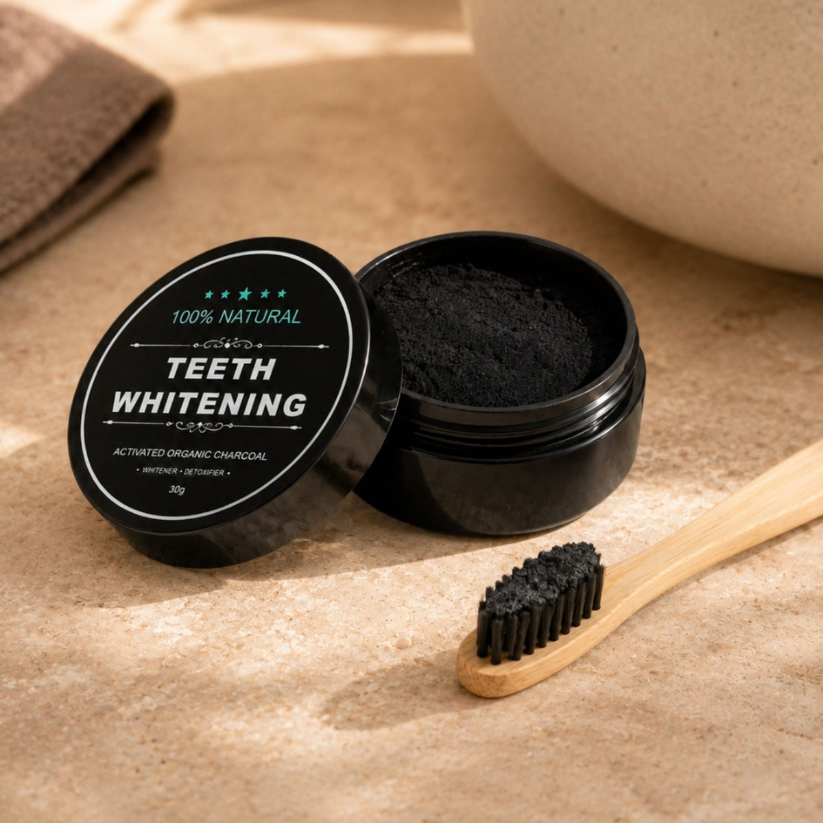 Pure Teeth Whitening Charcoal - 100% Natural