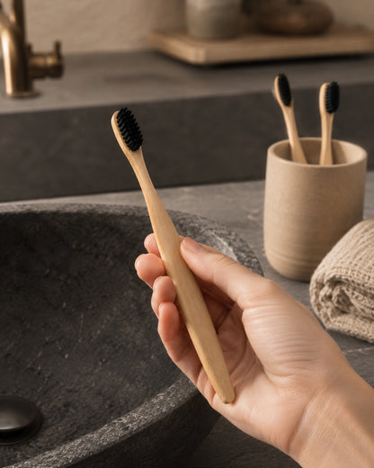 Natural Bamboo Toothbrush - Toxin and Microplastic Free