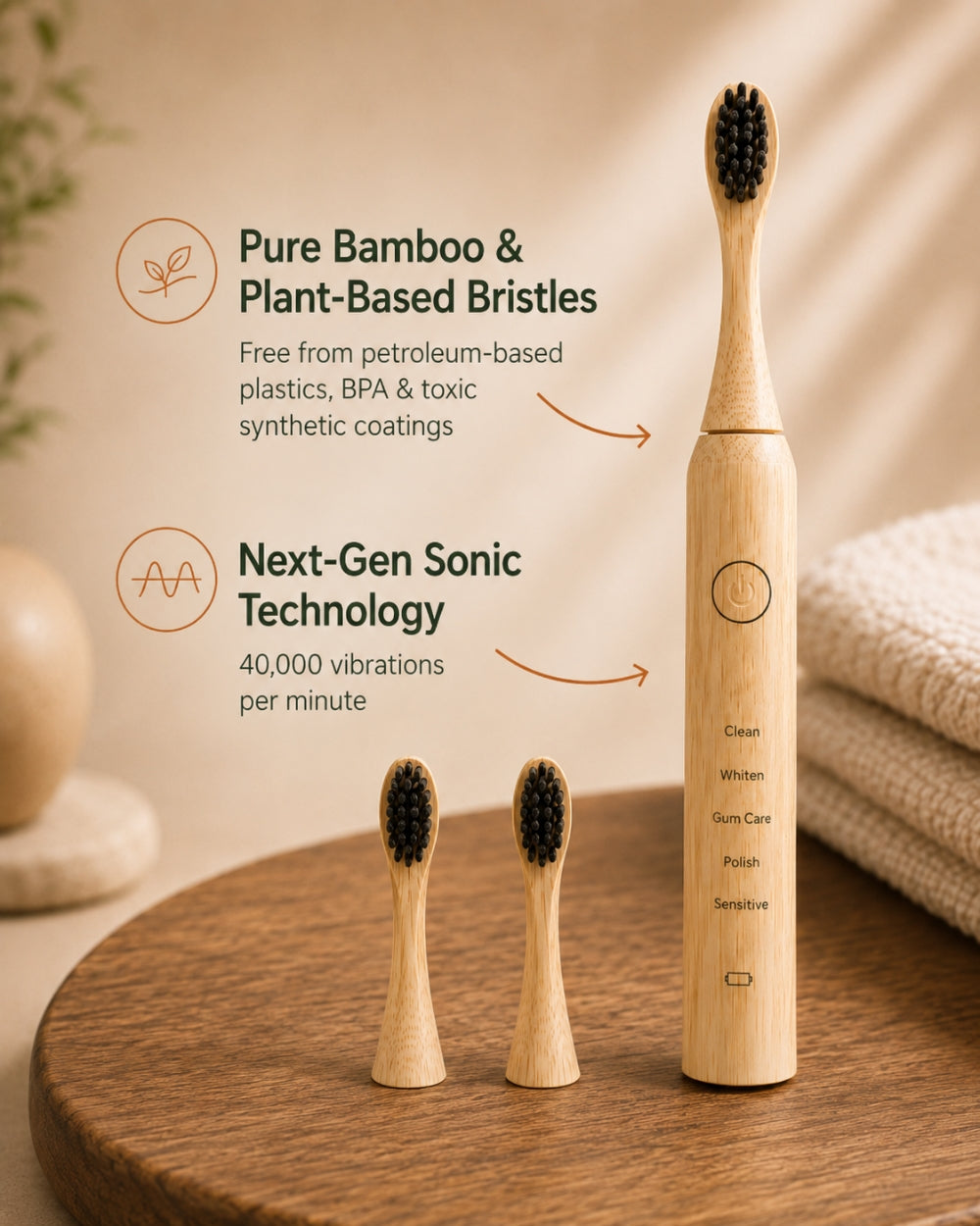 Pure Bamboo Sonic Toothbrush