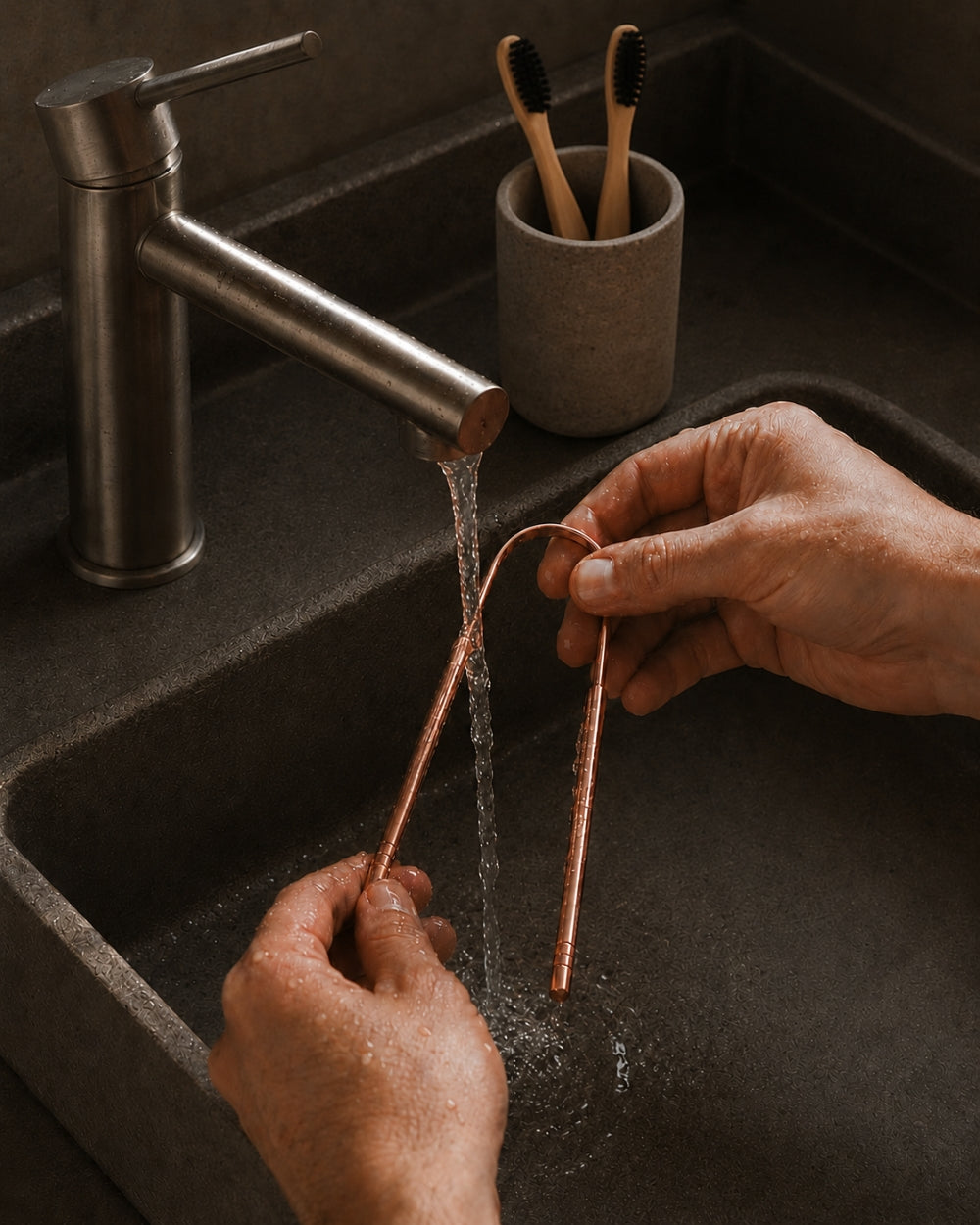 Premium Copper Tongue Scraper